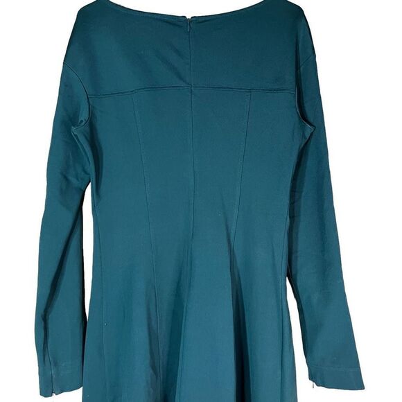 Theory Scuba Catalina Knit Long Sleeve Green Dress Size Large - Picture 9 of 10